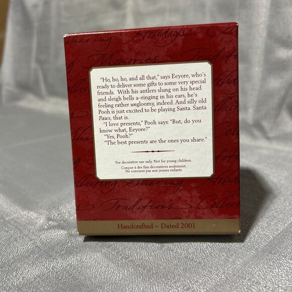 Winnie The Pooh Eeyore Helps Out 2001 Hallmark Christmas Tree Ornament Disney - Picture 9 of 10